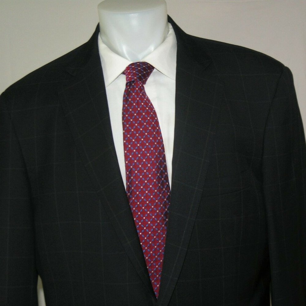 Mr. Ned Made To Measure Canvassed Navy Window Pan… - image 4